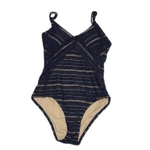 KONA SOL NAVY ONE PIECE SWIMSUIT SIZE M